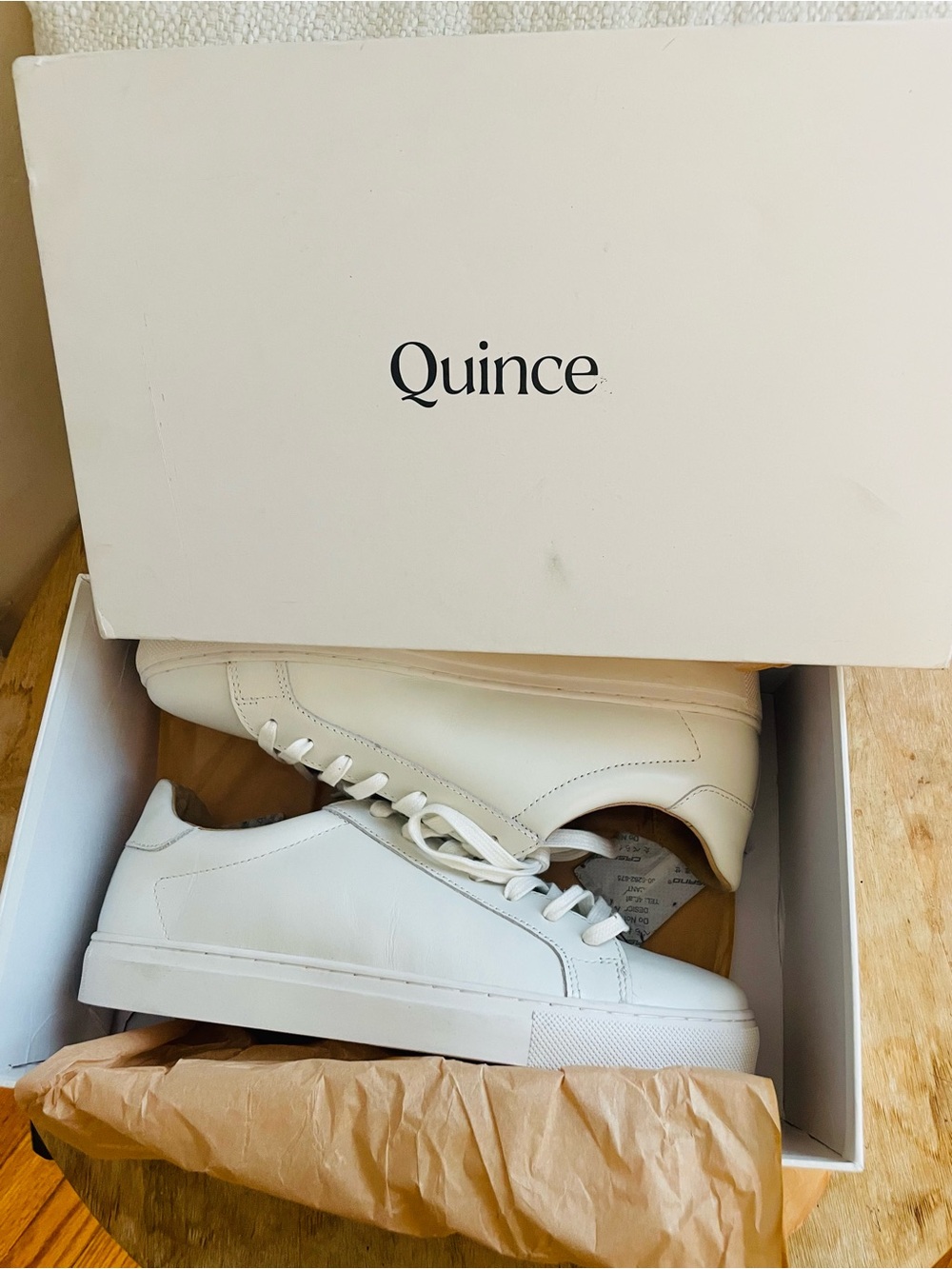 NWB! Quince Women's Leather Everyday Sneaker White Size 10